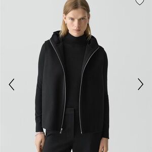 Theory Hooded Vest in Double-Face Wool-Cashmere